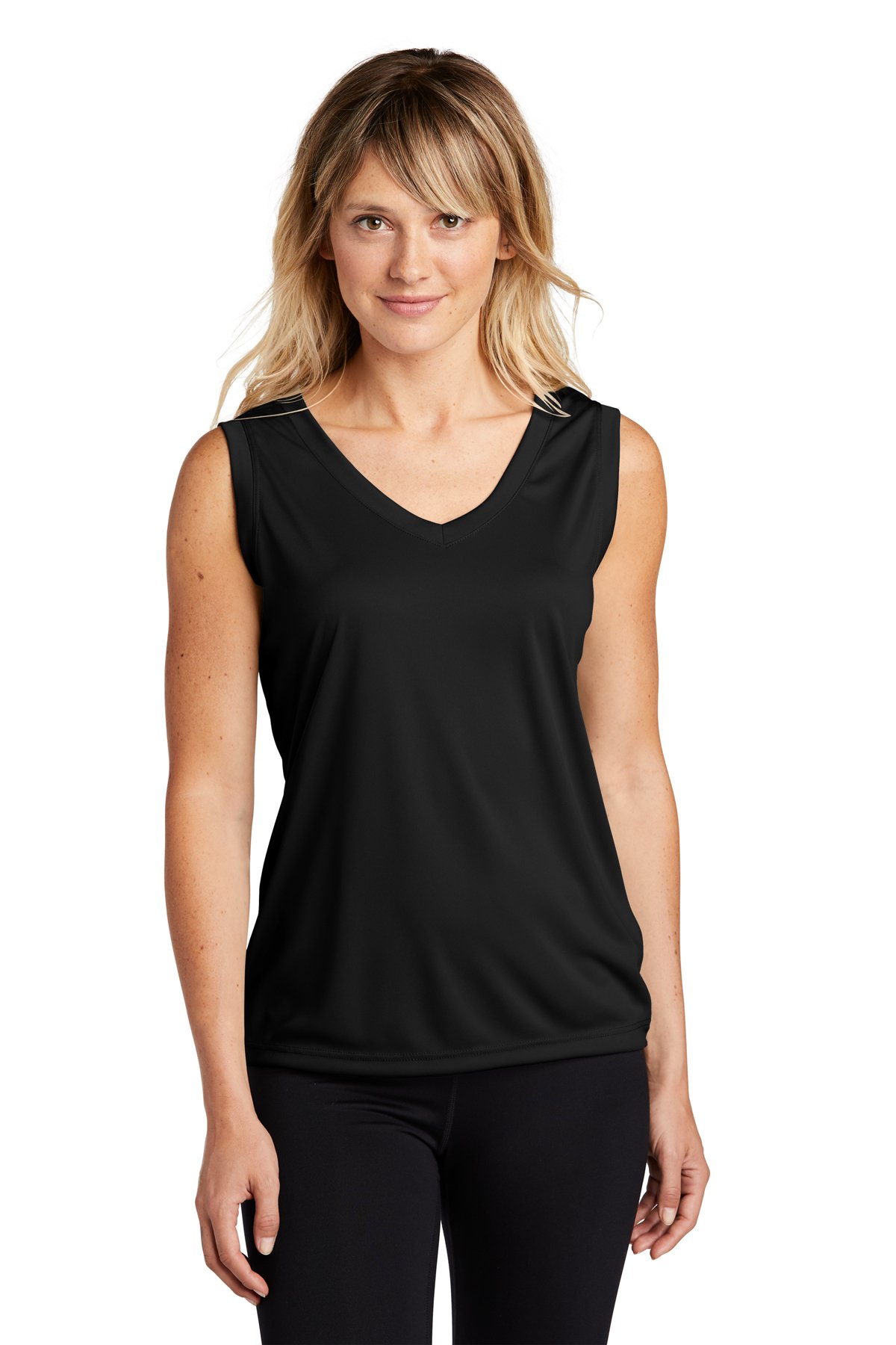 Sport-Tek Ladies Sleeveless PosiCharge Competitor V-Neck Tee