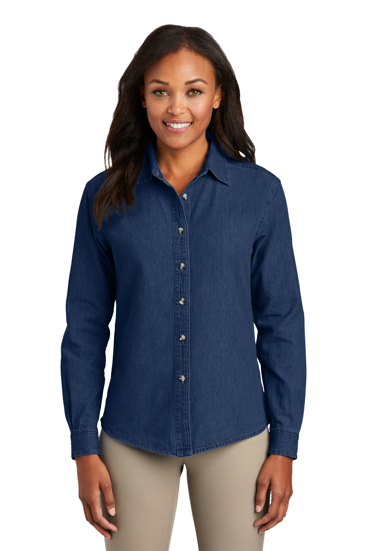 Ladies Long Sleeve Value Denim Shirt