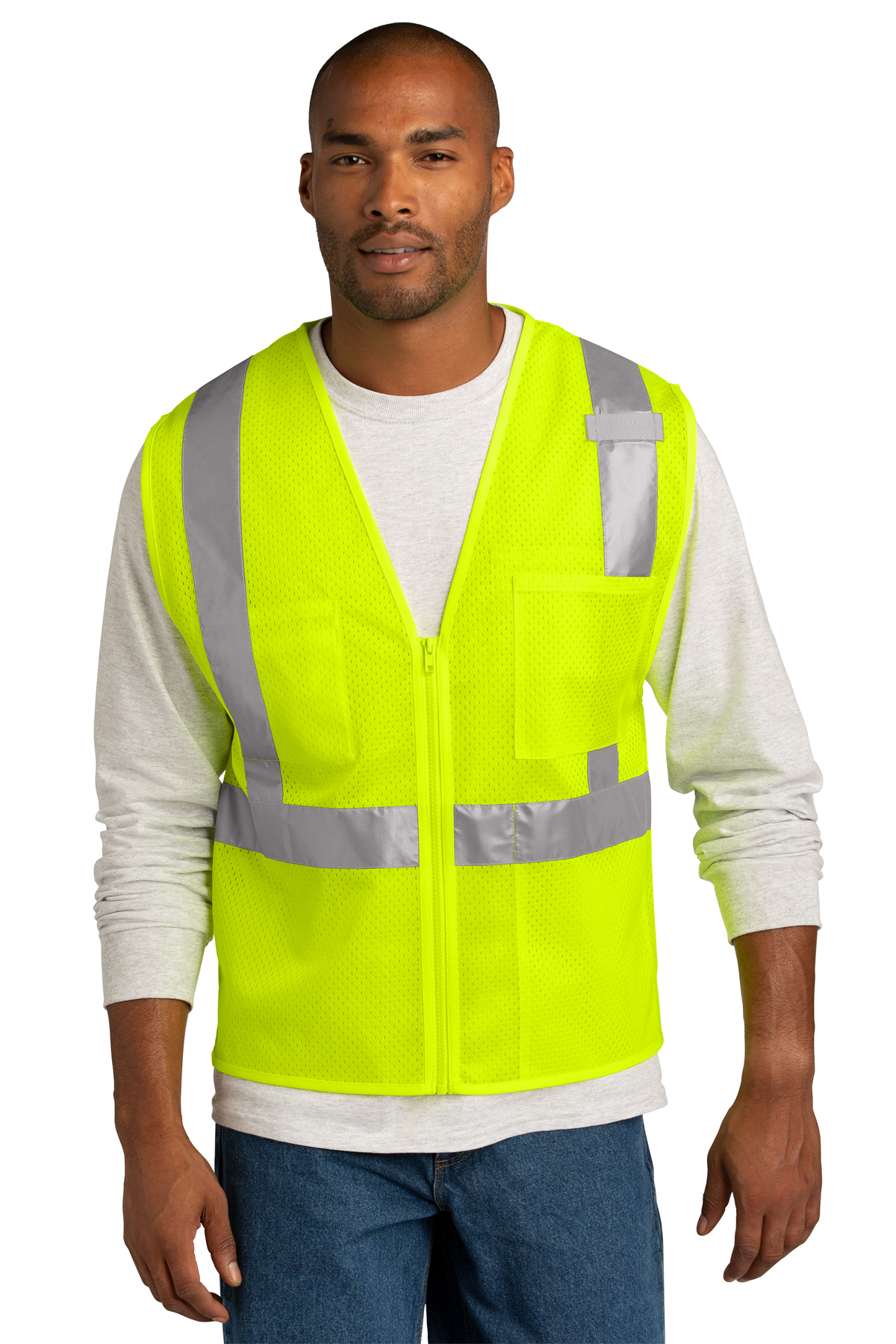 CornerStone ANSI 107 Class 2 Mesh Zippered Vest